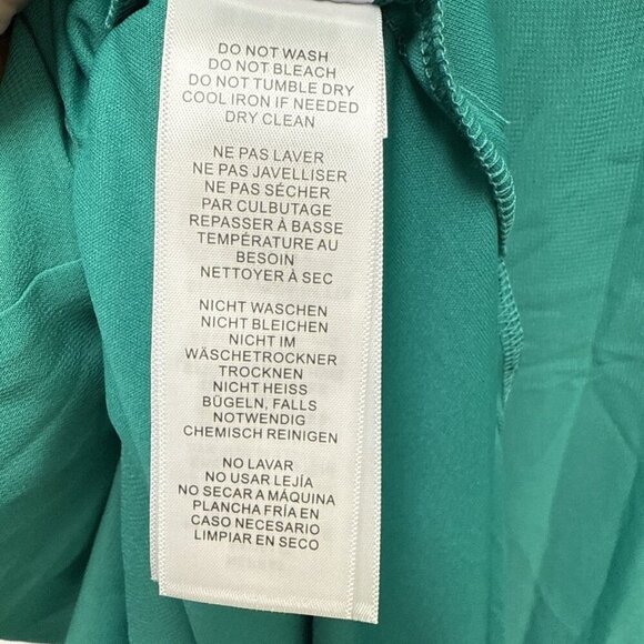 Adrianna Papell Women's Size 16 Green Chiffon One Shoulder Formal Gown Dress New - Picture 10 of 10